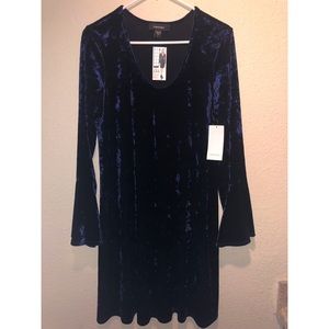 NWT! Velvet long Sleeve Karen Kane dress.